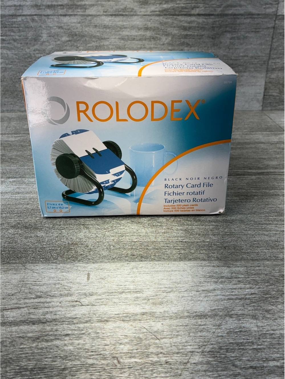Vintage ROLODEX Black Frame Open Rotary Business Card File